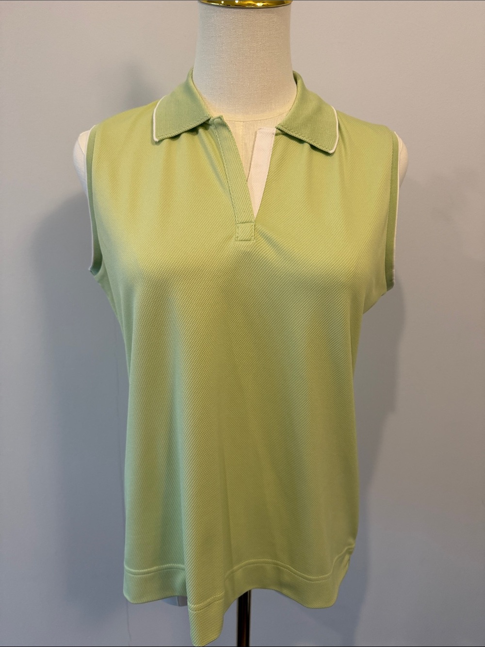 Sport Haley Light Green Sleeveless Polo Tank